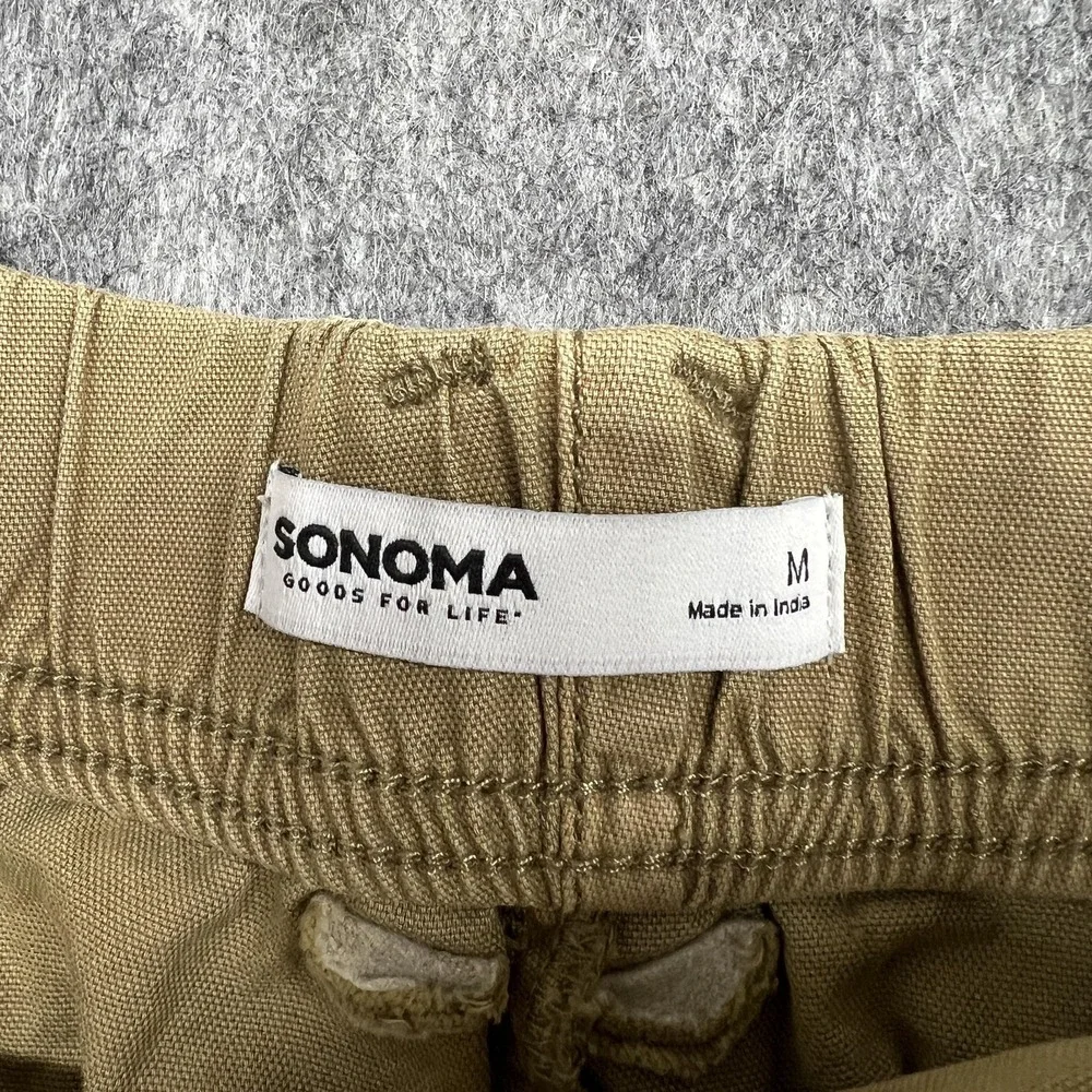 Sonoma Shorts Womens M Beige Utility Drawstring Twill Casual Goods For Life - Picture 3 of 16